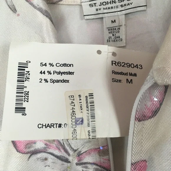 ST. John Sport Butterfly Zip Up Jacket Sequin Women’s Sz Medium‎ NEW